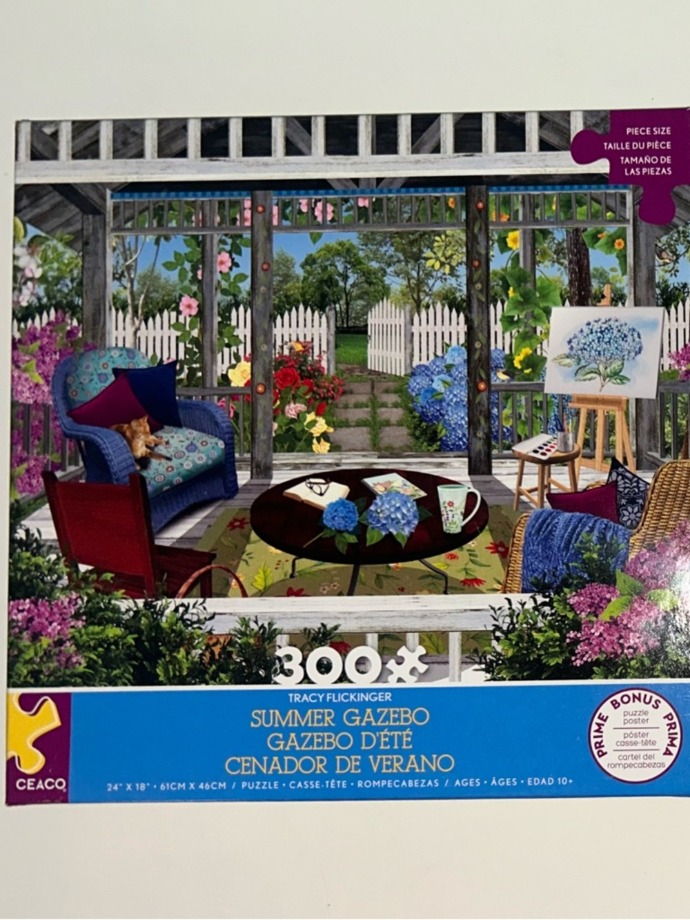 Tracy Flickinger Summer Gazebo 300-Piece Jigsaw Puzzle